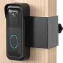 Blink Video Doorbell Mount, Anti-Theft Door Mount for Blink Doorbell (Newest Model), No Drill Weatherproof Design Door Bell Kit for Home Rentals - Easy to Install & No Sensor Blocking (Black)