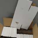 HORLIMER 6x4x3 inches Shipping Boxes Set of 50, White Corrugated Cardboard Box Literature Mailer