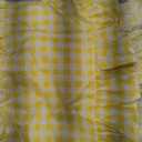 Tegeme Gingham Table Runner 12''x71'' Cotton Ruffle Checkered Plaid Tables Runner Farmhouse Gingham Tablecloth for Home Kitchen Dinner Party Table Decorations(Plaid,Yellow)