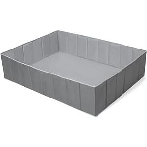 Baby Ball Pit for Toddlers Infant Kids Large Foldable Puppy Dogs Cats Pop Up Corner Ball-Pit Big Collapsible Rectangle Soft Play Tent Indoor Outdoor (Balls no Include) Gray
