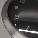 Howard Miller Gooding Wall Clock II 547-688 – Modern Round Brushed Aluminum, Flat Glass Crystal, Sturdy Metal Frame, Classic Black Accents, Quartz Movement