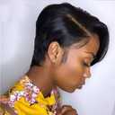 Usexy Hair Pixie Cut Lace Front Wigs Human Hair 13X4X1 Lace Front Wigs Human Hair Short Bob Wigs Straight Lace Front Pixie Cut Wigs For Black Women Pre Plucked With Baby Hair (Natural Color)
