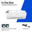 HP DeskJet 2855e Wireless All-in-One Color Inkjet Printer, Scanner, Copier, Best-for-home, 3 month Instant Ink trial included. This printer is only 2.4 ghz capable. (588S5A)