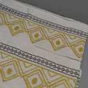 ColorBird Boho Curtains Embroidered Light filterring for Living Room,84 inch Length Set of 2 Panels Set Yellow Farmhouse Bedroom Curtain, Cotton Rod Pocket Window Drapes for Dining Living Room (Yellow and Brown Embroidery)