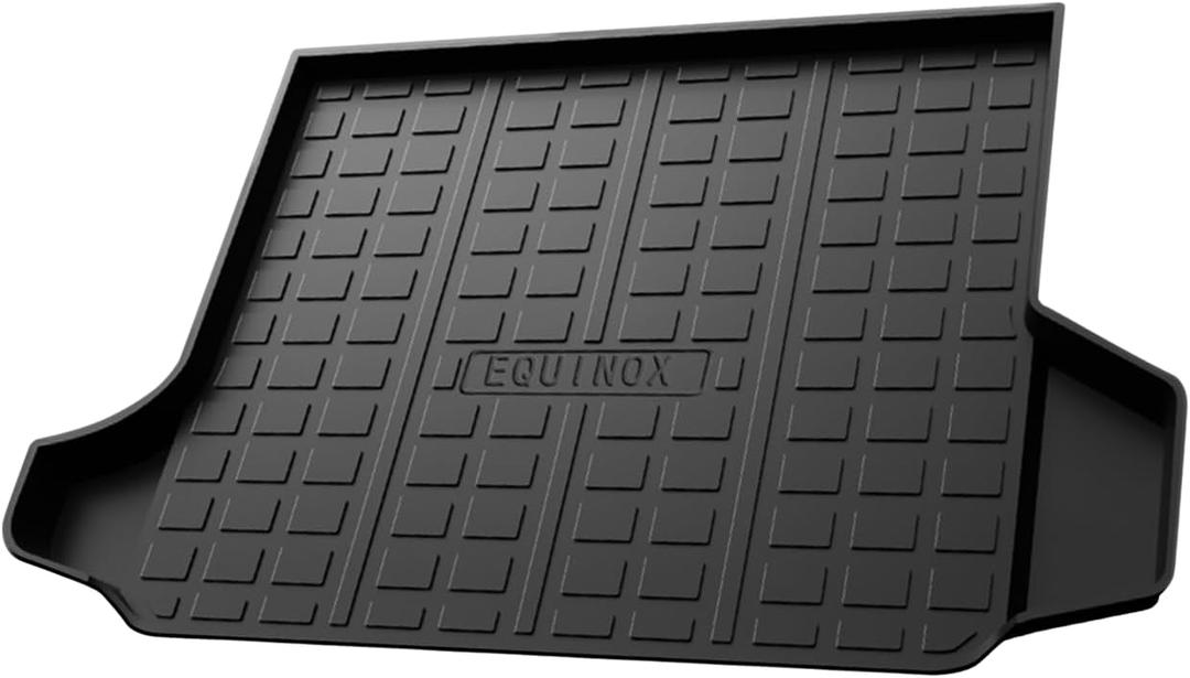 Yakitoko All Weather Cargo Liners for 2018-2024 Chevrolet Equinox and GMC Terrain Standard Cargo Mats Trunk Mat TPE Black