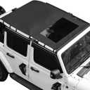 JOYTUTUS Waterproof Sun Shade Top Cover Compatible with Wrangler JLU 4-Door 2018-2025, UV Protection Waterproof Roof Top, Windproof Cab Cover & Noise Reduction Accessory