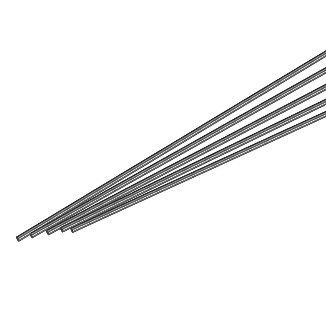 MECCANIXITY Carbon Fiber Rod, 2mm x 500mm for RC Plane DIY Tools Wing Tube Quadcopter Arm, Pack of 5
