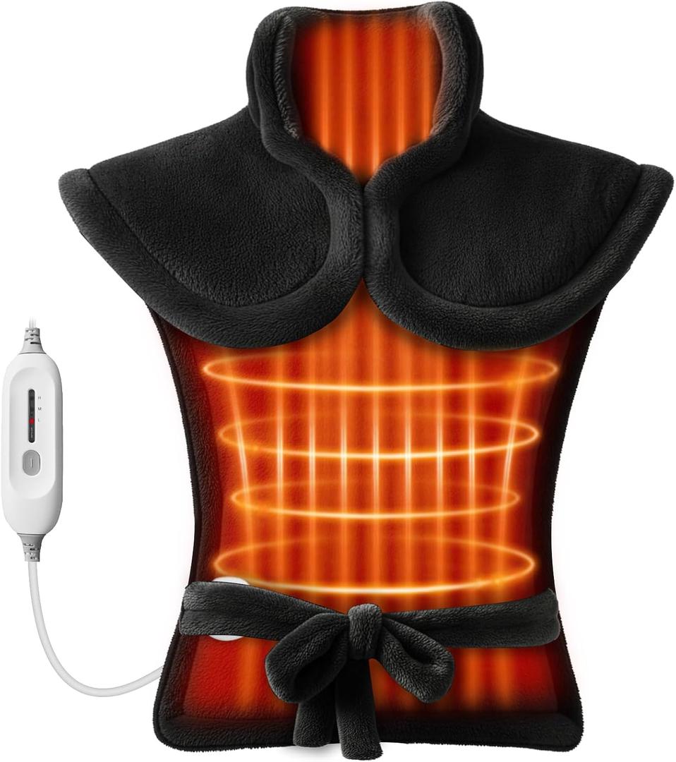COMFIER Large Heating Pad for Back, FSA Eligible HSA Heating Pad for Neck and Shoulders and Back, Heated Neck Wrap, 3 Heat Levels & 90-Mins Auto Shut Off, Gifts for Women Men