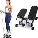 YSSOA Mini Stepper with Resistance Band, Stair Stepping Fitness Exercise Home Workout Equipment for Full Body Workout