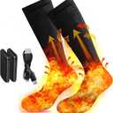 Heated Socks for Men Women,Electric Heated Socks 3 Heating Levels with 4000mAh*2 Battery Rechargeable,Machine Washable Socks Suitable for Winter Outdoor Sports, Camping, Hunting, Hiking