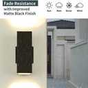 Outdoor Wall Lights, Up Down Porch Lights, Modern Exterior Light Fixture, Waterproof Anti-Rust Outdoor Wall Sconce,14w,Matte Black (BD001)