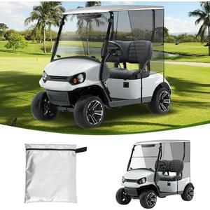 Toriexon 2 Passenger Golf Cart Sun Shade Cover for Yamaha G14 G16 G22 G29 Drive2, Encrypted Polyester Mesh Shield, UV Protection & Heat Isolation, Golf Cart Cover for Yamaha Cart, 53'' x 45.25'', Size M