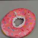 Cat Cone Collar Soft, Cat Recovery Collar for Wound Healing Cute Donut Adjustable Kitten Cones to Stop Licking Comfortable Lightweight Neck Elizabethan Collars for Kittens After Surgery (Small, Donut Pink)