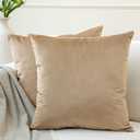 Beige Pillowcases 18x18 No Brand