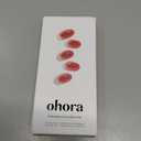 ohora Semi Cured Gel Nail Strips (N Hibiscus Jelly) - Works with Any Nail Lamps, Salon-Quality, Long Lasting, Easy to Apply & Remove - Includes 2 Prep Pads, Nail File & Wooden Stick