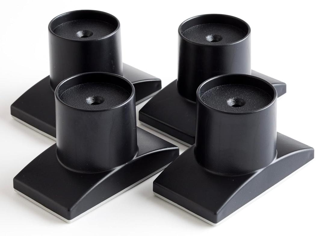 Wall Nanny Extender 4 Inch Baby Gate Extension (Made in USA) Extends Pressure Mounted Gates, Protects Walls, Stabilizes Gate - for Child Pet & Dog Gates - Works on Stairs, Protector (4 Pack) Black