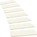 PURE ERA Carpet Stair Treads Ultra Plush 8" X 30" Soft Indoor Stair Protectors Pet-Friendly Non-Slip Skid Resistant Tape Free Washable Reusable(14 Pieces, White)
