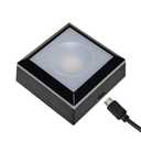 vskikris LED Crystal Display Base - 6-Color Touch Light for 3D Glass Art, Home Decor & Gift Display (2.68x2.68in ABS Platform) Set of 2