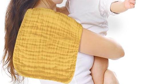 Lovely Care Muslin Burp Cloths for Baby 100% Cotton Burping Cloths for Unisex, Boy, Girl - Large 20'' by 10'' Newborn Essentials Ultra Soft Absorbent Milk Spit Up Rags - 3 Pack