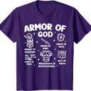 Kids Christian Lovers Armor of God Kids Jesus Faith Armor of God T-Shirt XS
