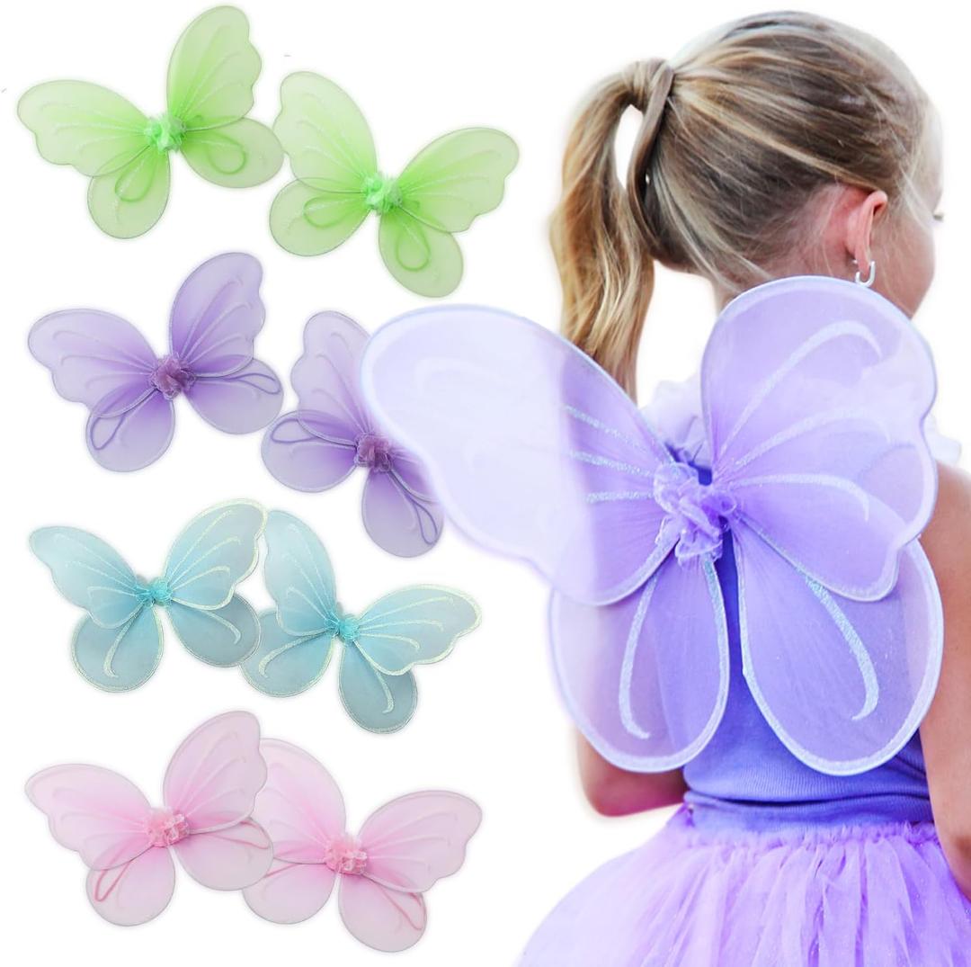 Butterfly Craze Girls' Fairy, Angel or Butterfly Wings  Costume Accessories for Parties  Colors: Blue, Green, Pink, Purple