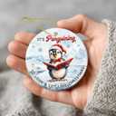 2 x Penguin Christmas Ornament 2025 - Cute Penguin Gifts for Women Men, Animal Ornament for Friends Boys Girls, Ceramic Christmas Ornaments for Tree Decor - Holiday Keepsake & Xmas Gift Exchange Idea