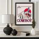 Poster Master Vintage Poster - Retro Western Print - Cowboy, Funky Wild West, Rodeo, Trendy, Aesthetic - 8x10 UNFRAMED Wall Art - Gift for Friend - Wall Decor for Kitchen, Bar, Pub