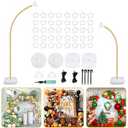 AerWo Balloon Arch Kit 9.35FT & 6FT, Free Bending Half Balloon Arch Stand with Base, Floor Gold Balloon Arch Frame Backdrop for Wedding Birthday Party Baby Shower Yard Lawn Home Christmas Decorations