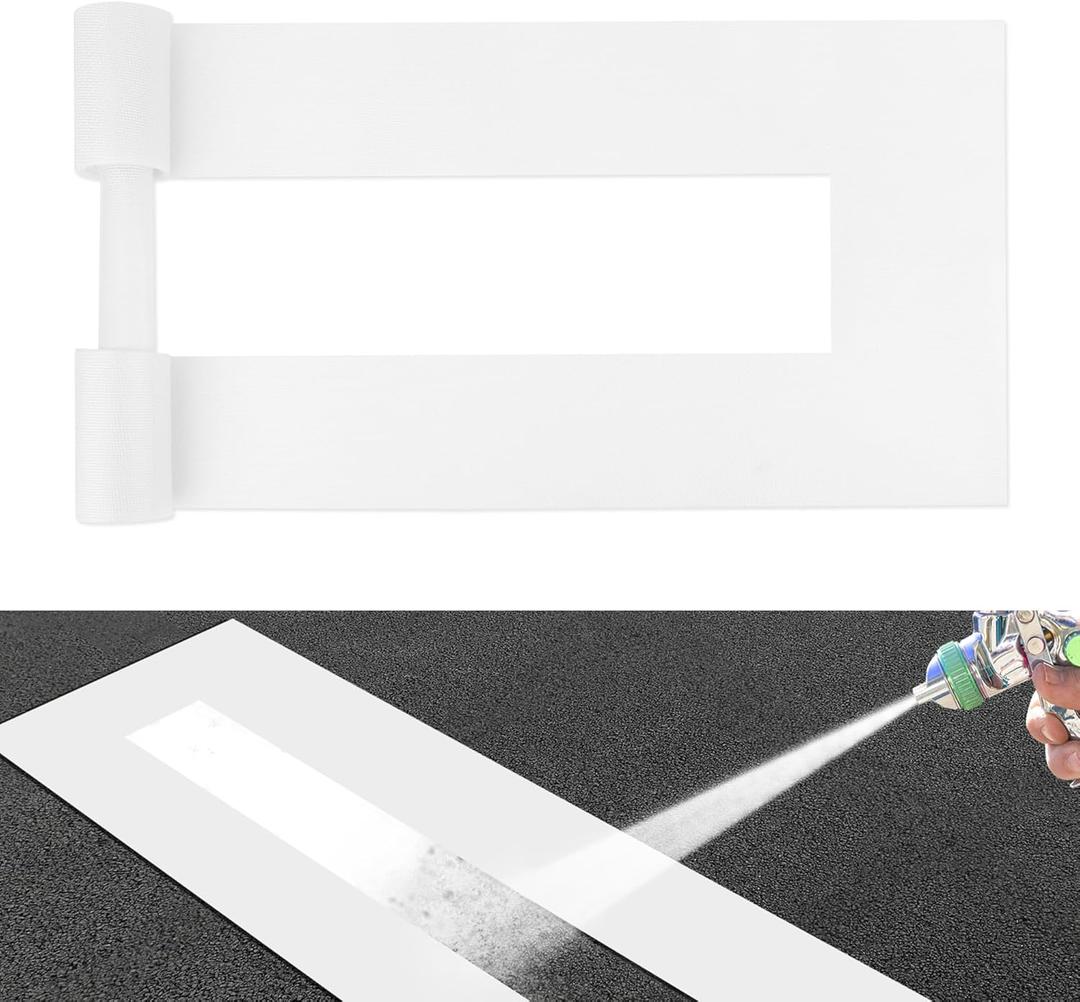 4 x 88 Inch Parking Lot Line Stencil, Pletpet Heavy-Duty Silicone with Glass Fiber Reusable Parking Lot Line Stencil for Painting Pavement Marker Template for Asphalt and Concrete