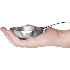 Macevia Mini 0.12QT Sauce Pan,18/10 Stainless Steel Butter Warmer Small Pot Cooking with Handle, Multipurpose Use for Home Kitchen or Restaurant (4 Inch) - Silver