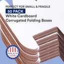 BOX USA Shipping Boxes Small 8"L x 5"W x 3"H, 50-Pack | Corrugated Cardboard Box for Packing, Moving and Storage 853