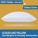Talalay 100% Natural Premium Latex Pillow,Bed Pillow for Sleeping with Removable Cotton Cover, Helps Relieve Pressure, Breathable, Pressure Relief, Durable, Best Gift (Standard (Firm))