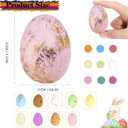 100 Pcs Sparkling Foam Easter Eggs 2 X 3cm DIY Fake Egg Artificial Foam Bird Eggs Garden Bird Nest Decor Easter Party Decorations Home Decor