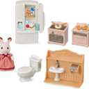 Calico Critters Playful Starter Furniture Set - Toy Dollhouse Furniture and Accessories Set with Collectible Figure Included