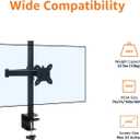 Amazon Basics Adjustable Single Computer Monitor Desk Mount Arm, Holds up to 32" and Ultrawide Monitors, Black