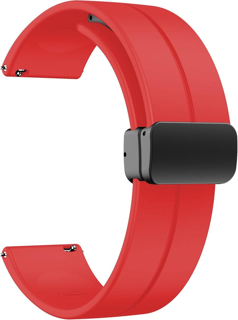 Magnetic Watch Band 22mm 20mm 19mm 18mm 16mm With Quick Release Soft Silicone Sport Watch Band for Men Women, Magnetic Silicone Replacement Strap