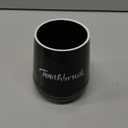 LEETOYI Porcelain Toothbrush Holder for Bathroom Vanity and Countertop, Brushing Holder Easy to Clean (Black)
