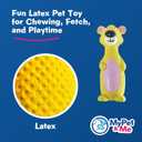 3 x My Pet & Me - Squeaky Dog Toys for Light to Moderate Chewers - Fun Latex Toys for Puppies, Teething, and Gentle Play - Interactive Fetch and Chew Toy with Squeaker (Golden Bear, 6 Inch)