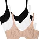 Fruit of the Loom Women's Unlined Underwire Bra-Cotton & Spandex Blend for Natural Shape and Flexibility 40DD