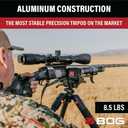 BOG DeathGrip Hunting Tripod, 7"-59", Lightweight, Gun Clamp, Shooting Rest, with a total height adjustment from 7" to 59"; 3-Position Leg Angle Locks secure at 20°, 45°, and 85°