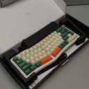 ATTACK SHARK AKS068PRO Wireless Mechanical Gaming Keyboard 65% Alice Layout Hot-swap Gasket with Wired/BT5.1/2.4Ghz RGB Backlit VIA Programmable Knob 3000mAh Battery Sea Salt Switch for Win/Mac(Green)