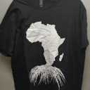 African Roots Art For Men Women Afrocentric African Map TShirt, Large
