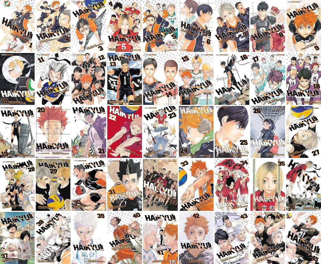 Haikyu!! Series, Complete (Vol. 1-45) Manga Set, by Haruichi Furudate (45 Books)