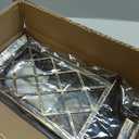 Solar Outdoor Lantern, Garden Hanging Waterproof Lanterns PVC Upgrade 3 LED Flickering Flameless Candle Decorative for Garden Women Mom Grandma Halloween Gifts (Grid Candle)