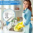 Built in Sink Soap Dispenser, Soap Dispenser for Kitchen Sink Stainless Soap Dispenser for Kitchen Sink with 47 Inches Extension Tube Kit, No Need to Frequent Refills for Kitchen Bathroom