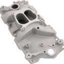 DICMIC Aluminum Dual Plane Intake Manifold Compatible with Chevrolet Small Block V8 4.3L 262 265, 4.4L 267, 4.6L 283, 4.9L 302, 5.0L 305 307, 5.4L 327, 5.7L 350, 6.6L 400 Replace# 52026, 82026
