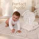 Baby Play Mat Premium Foam Playmat for Babies & Toddlers, 67" x 48", Neutral Modern Look, Easy-Clean & Non-Toxic, Decor-Friendly Baby Floor Play Mat for Any Room. Co-Toddlery
