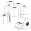 2.25" x 1.25" Direct Thermal Labels - White for Barcode Printing, Compatible With Zebra, Rollo, Munbyn Printers (12 Rolls, 1000 Labels/Roll)