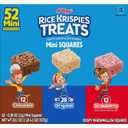 Rice Krispies Treats Mini Crispy Marshmallow Squares, Kids Snacks, Lunch Snacks, Variety Pack, 20.1oz Box (52 Bars) (EXP 08/12/25)