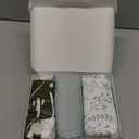 Yoofoss Bassinet Sheets for Baby,3-Pack Fitted Bassinet Sheets Set Compatible with Halo Bassinest Swivel Sleeper,Baby Delight,Angelbliss,Soft Breathable Bassinet Mattress Sheets(Green/Leaf)